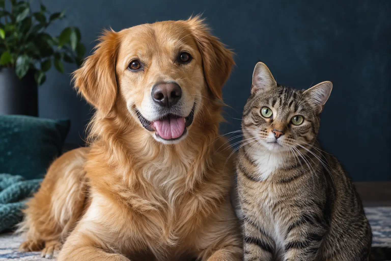 Cão e gato juntos
